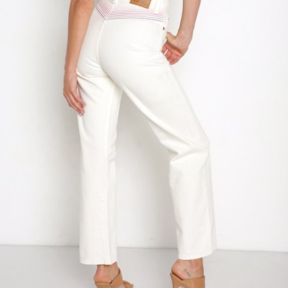 Levi’s Ribcage Straight Ankle Ecru Chasing Rainbows - Picture 14 of 16